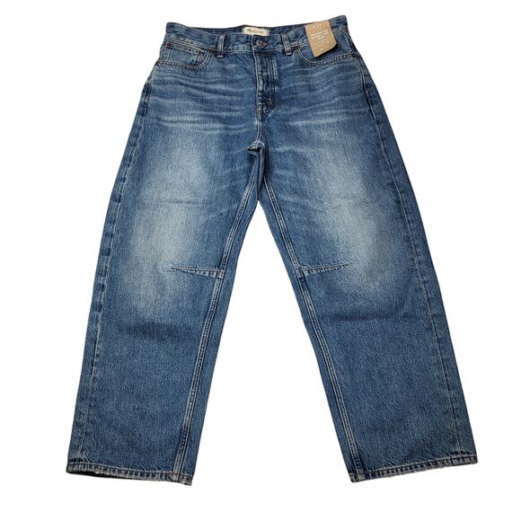 Madewell Darted Barrel Leg Jeans Medium Irmo Wash Button Fly Baggy Ankle 28 - Picture 3 of 13